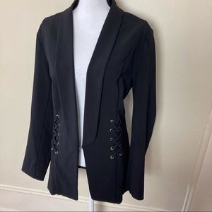 Bold Elements Blazer /Jacket Solid Black sz XL